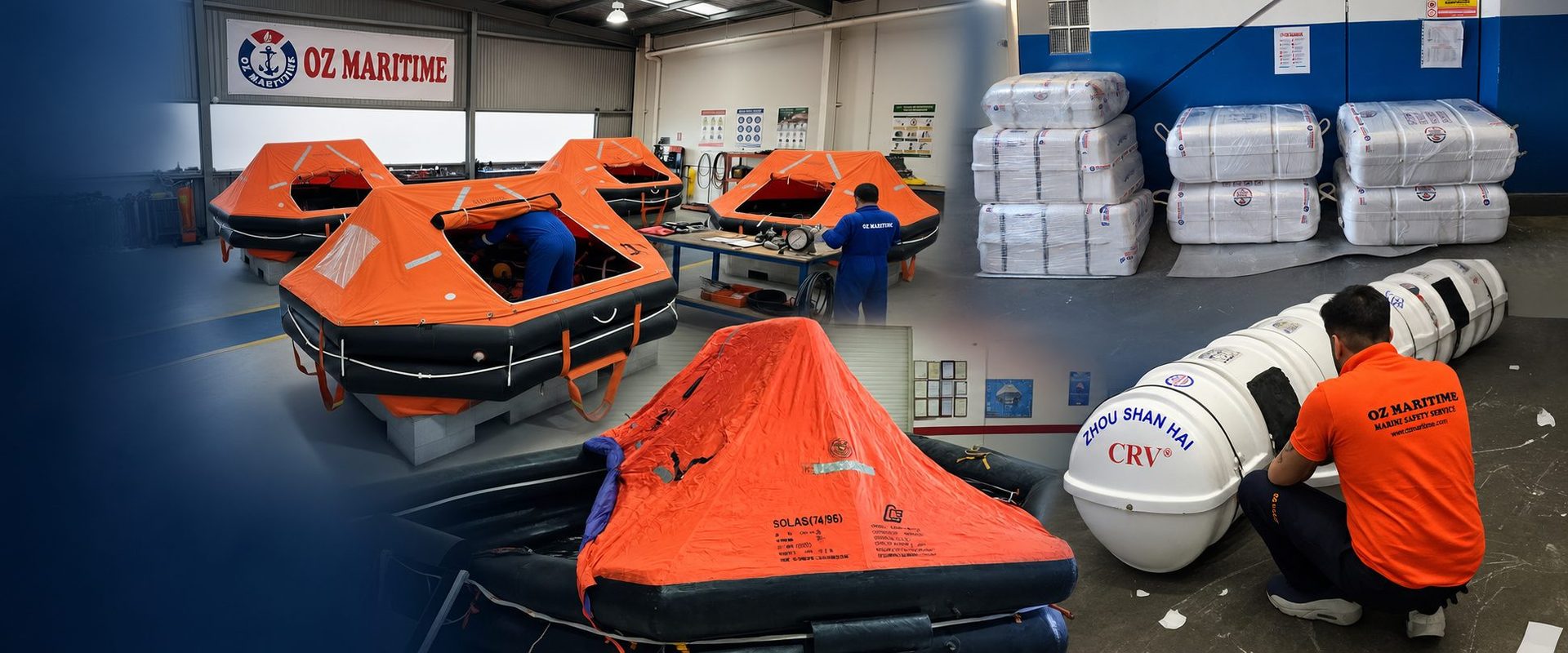Liferaft service and life-saving appliances inspection — OZ Maritime