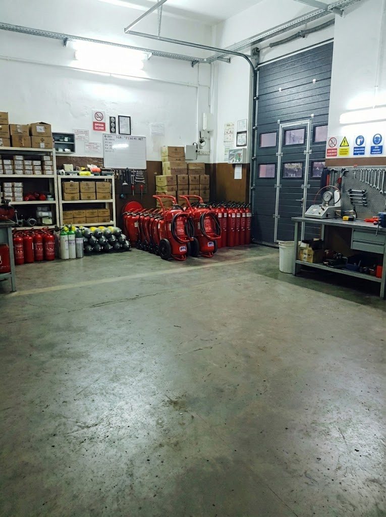 Marine safety equipment inside the workshop