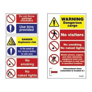 Dangerous Cargo and No Smoking Notices